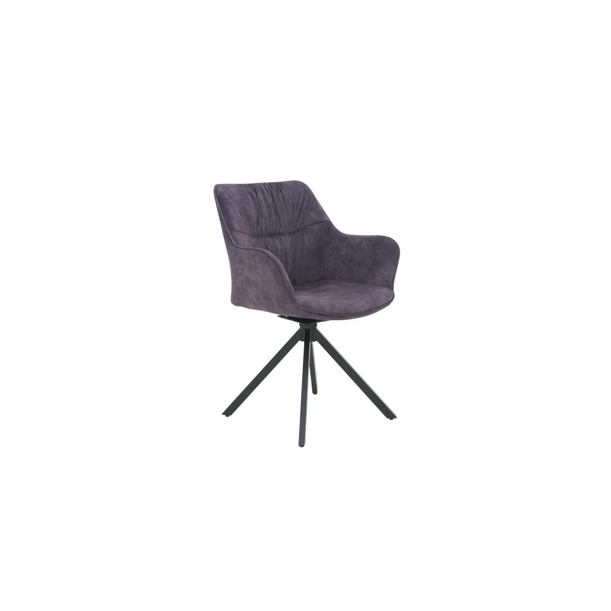 Marvel Black 160 cm Extending Dining Table and 6 Swivel Chairs - Silver – image 9