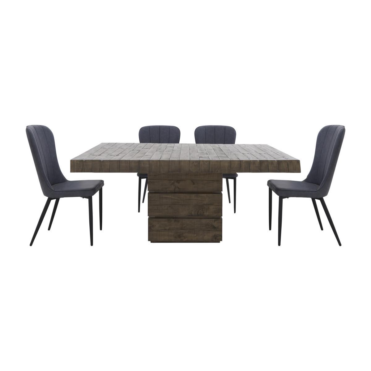 Folsom Rectangular Table and 4 Chairs Dining Set - Grey – image 1