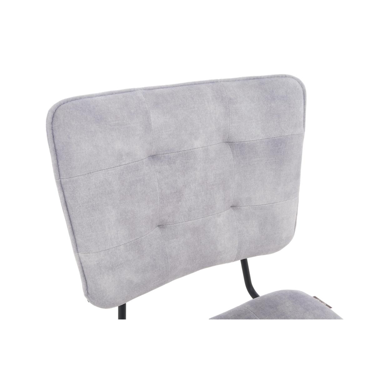 Habufa - Toronto Table and 4 Light Grey Velvet Swivel Bar Stools - Anthracite – image 4