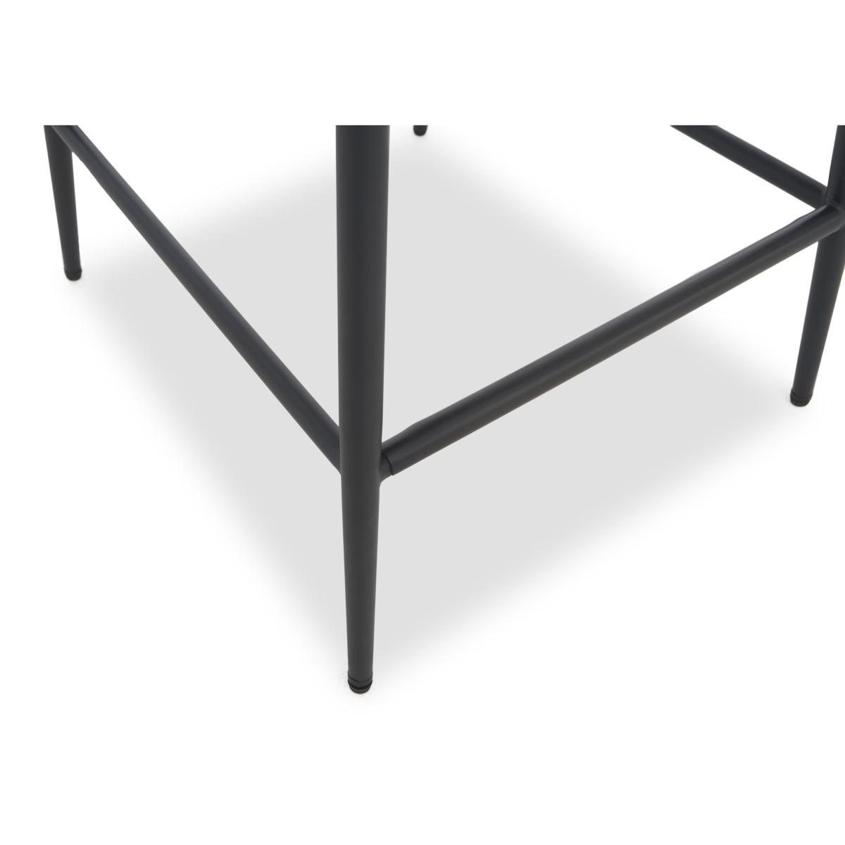 Habufa - Toronto Table and 4 Light Grey Velvet Swivel Bar Stools - Anthracite – image 7