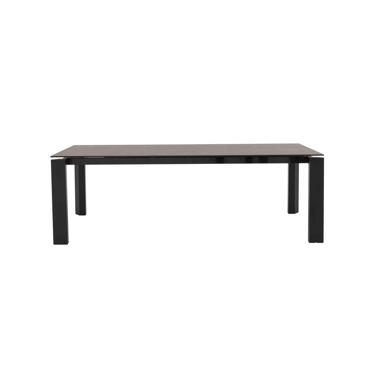 Connubia by Calligaris - Gate Extra Large Extending Dining Table and 8 Maya Ski Leg Faux Leather Chairs - Ebony – image 8