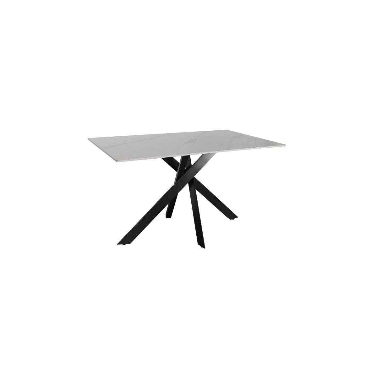 Samurai Compact Dining Table with White Stone Top and 6 Velvet Dining Chairs – image 3