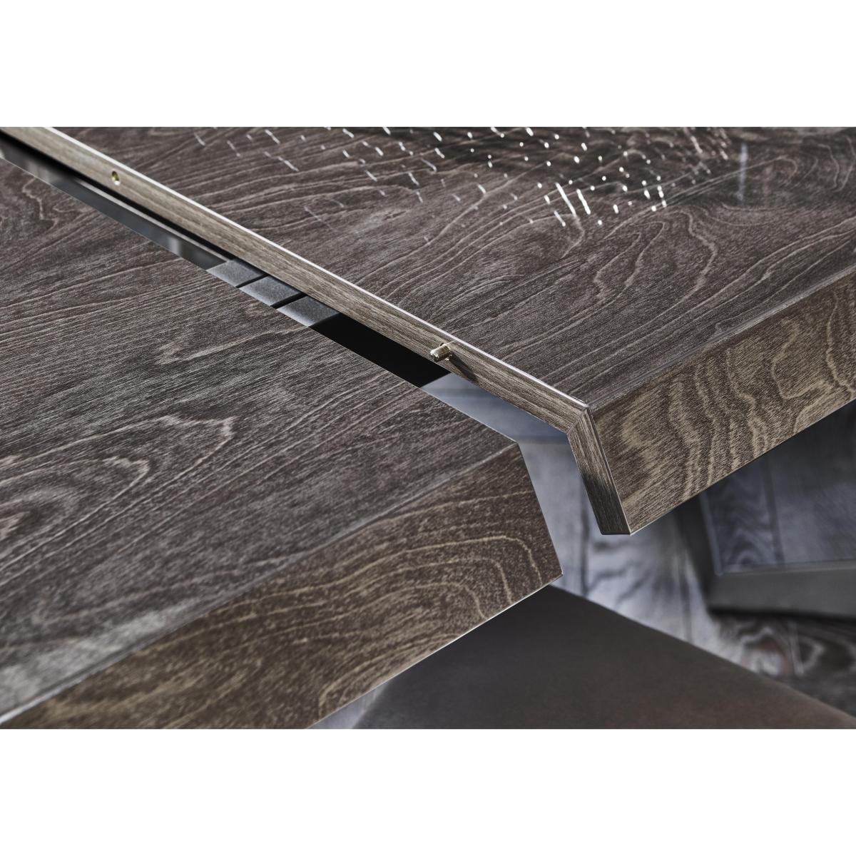 Palazzo 200cm Extending Dining Table in Silver Birch with 4 Capitonne Buttoned Dining Chairs – image 5