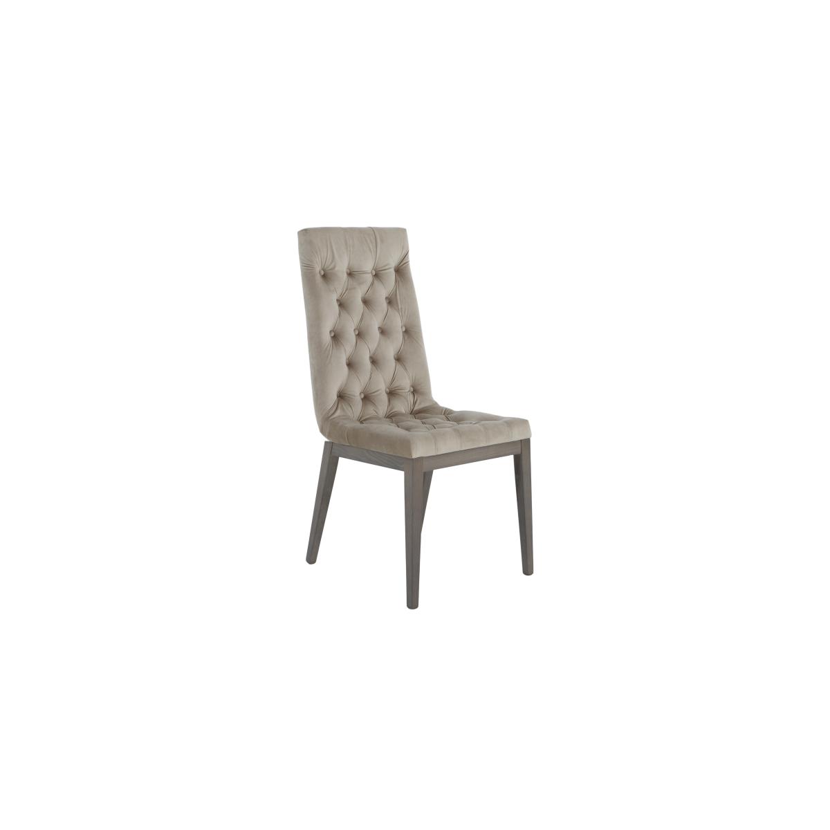 Palazzo 200cm Extending Dining Table in Silver Birch with 4 Capitonne Buttoned Dining Chairs – image 9