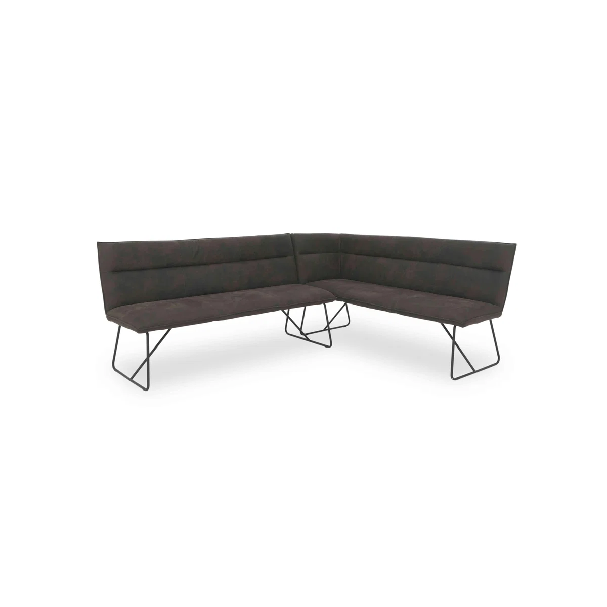 Ruben Dining Table with a Faux Suede Right Hand Facing Corner Bench and Standard Bench – image 6