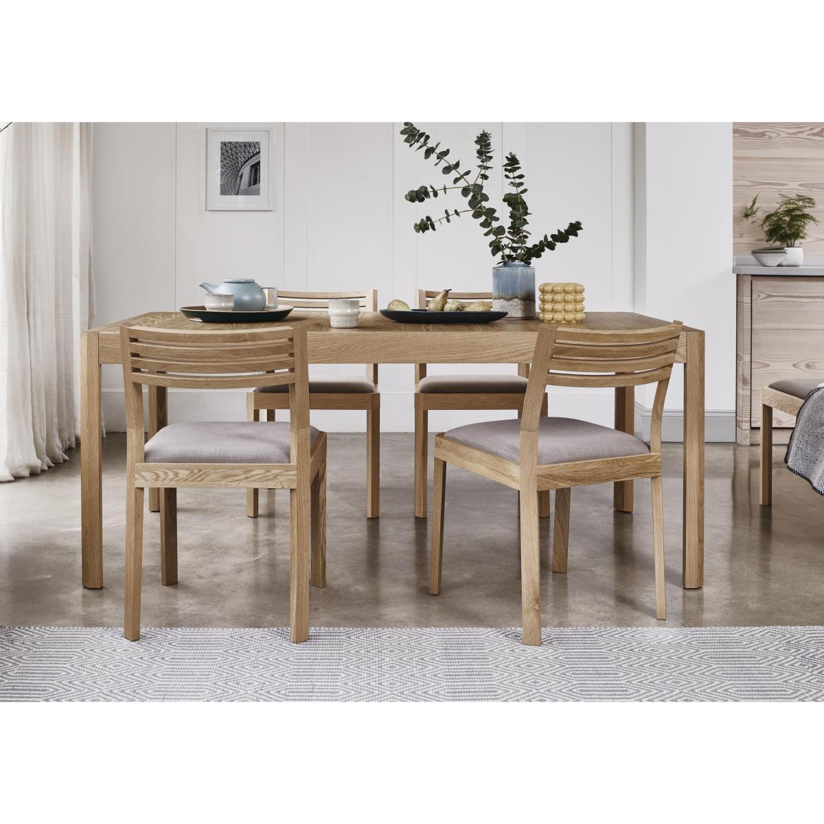 Ercol - Ella Medium Extending Dining Table and 4 Dining Chairs - Brown – image 2