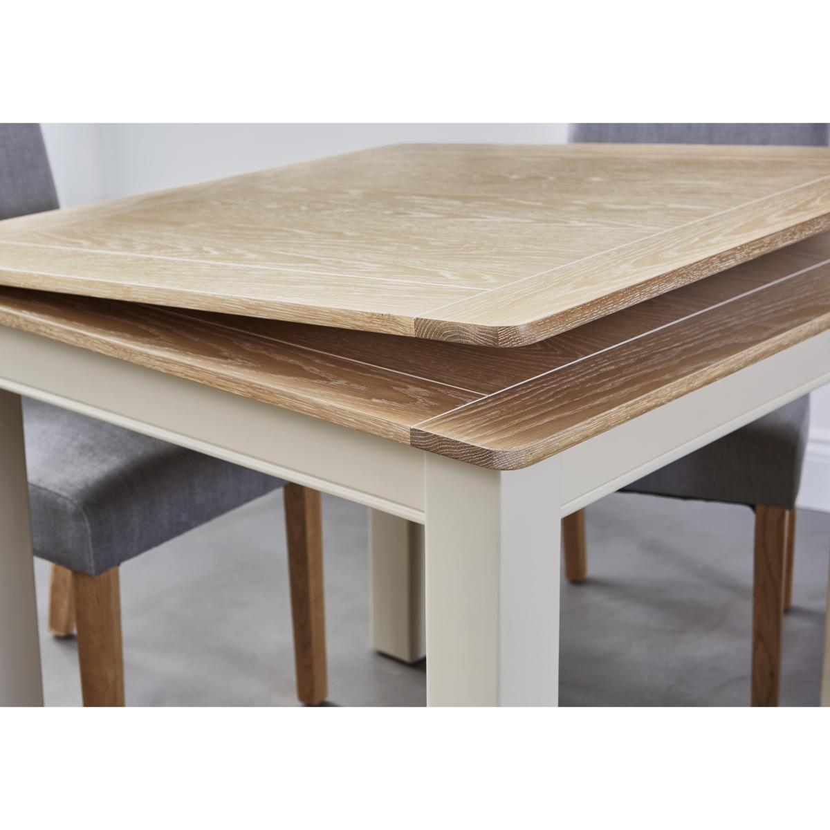 Furnitureland - Angeles Flip Top Extending Dining Table and 4 Fabric Dining Chairs in Nickel – image 4