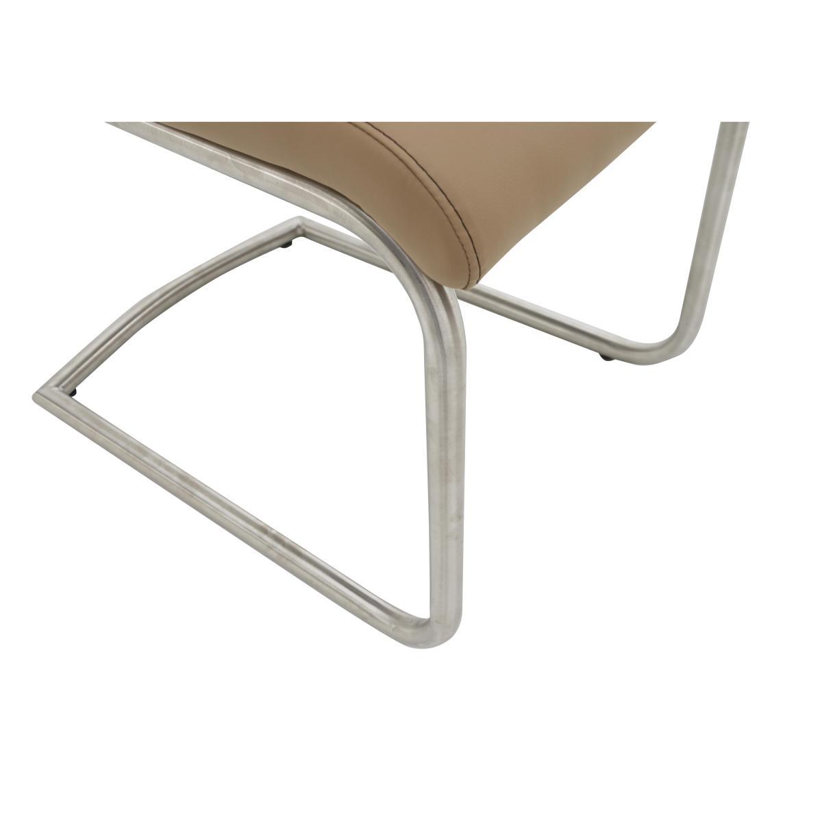 Ideas 160cm Dining Table with Clear Tabletop and 4 Handle-back Dining Chairs with Round-Edged Cantilever Bases – image 9