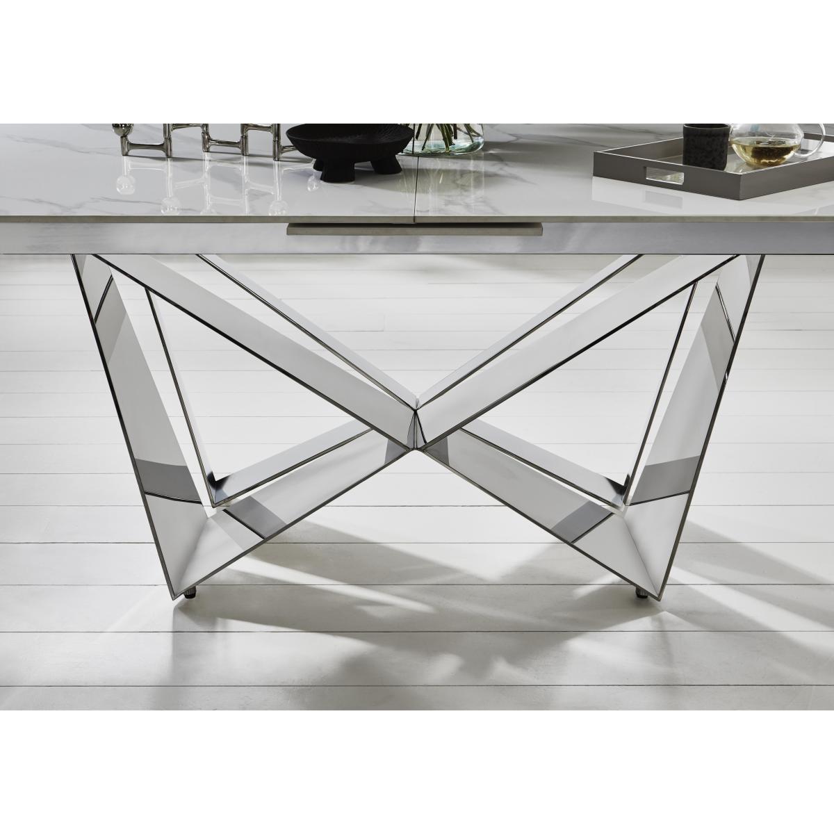 Marvel Chrome Small Extending Dining Table and 4 Swivel Chairs - Charcoal – image 5