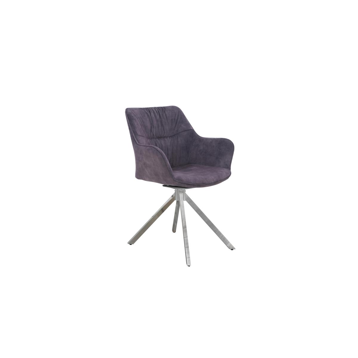 Marvel Chrome Small Extending Dining Table and 4 Swivel Chairs - Charcoal – image 6