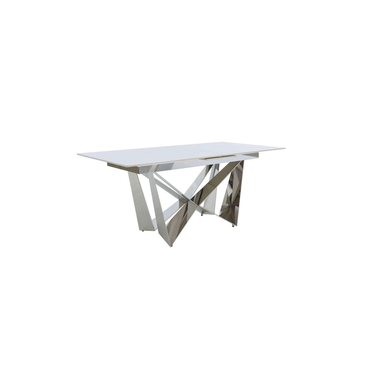 Marvel Chrome Small Extending Dining Table and 4 Swivel Chairs - Charcoal – image 7