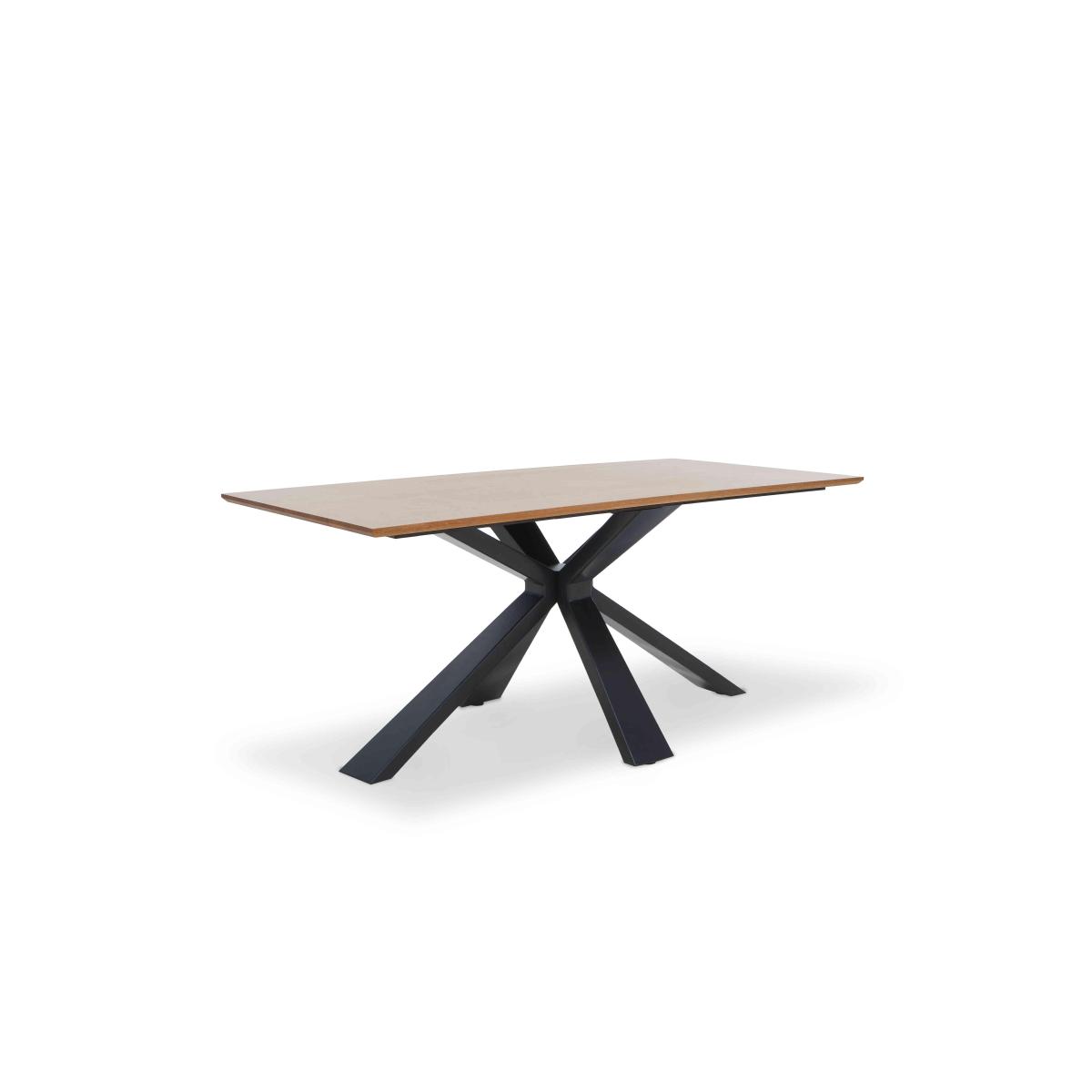 Hanoi Fixed Table with Metal Base and 6 Faux Leather Dining Chairs – image 7