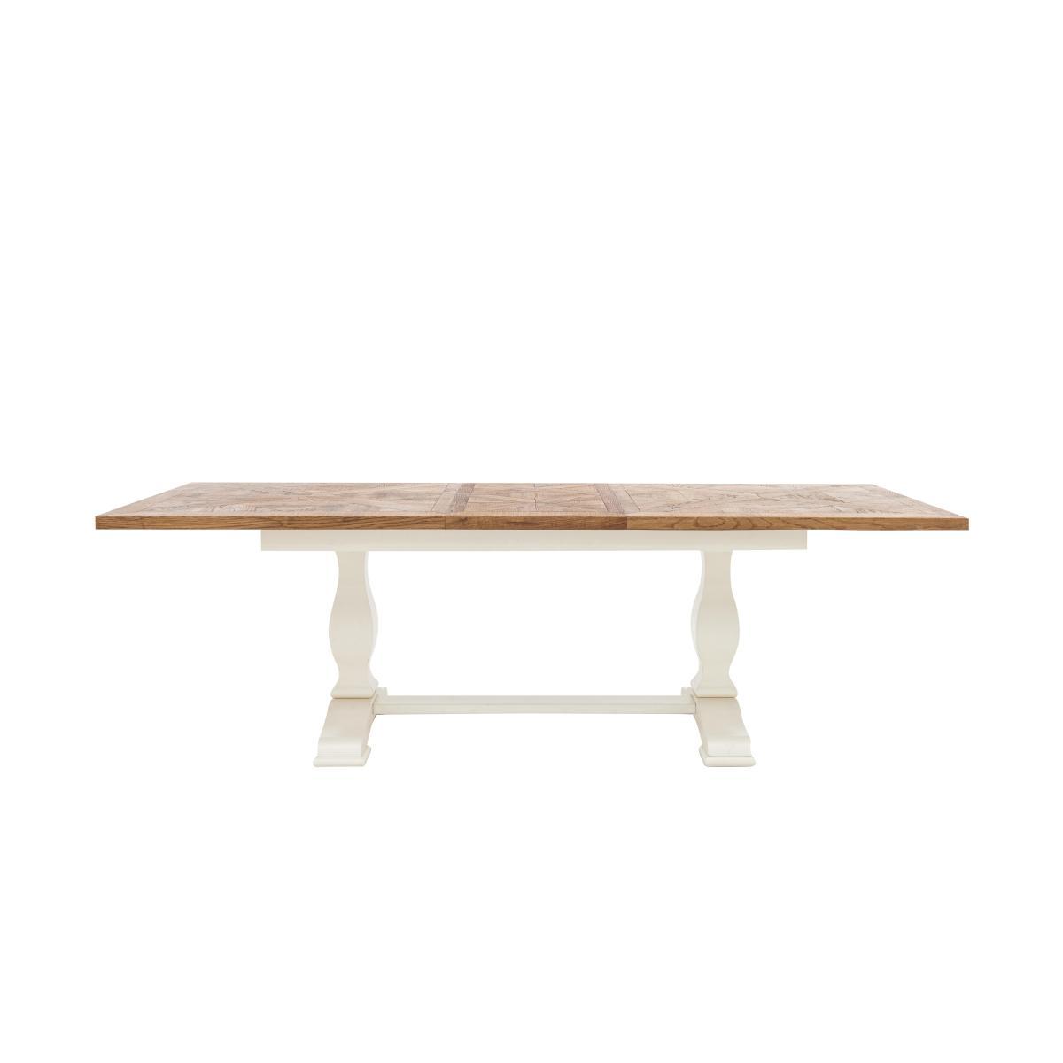 Pattern Extending Parquet Dining Table and 4 Chairs - Brown – image 6