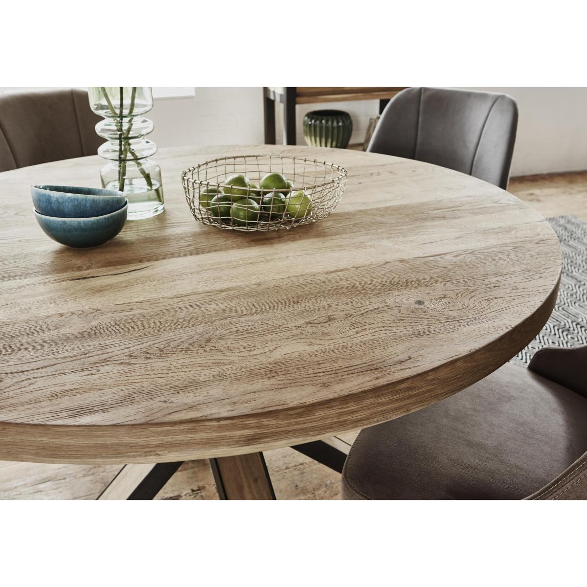 Detroit Round Dining Table and 6 Detroit Dining Chairs - Grey – image 3