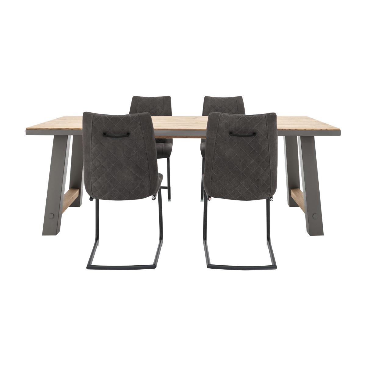 Baltimore Dining Table and 4 Dining Chairs Set - 180-cm