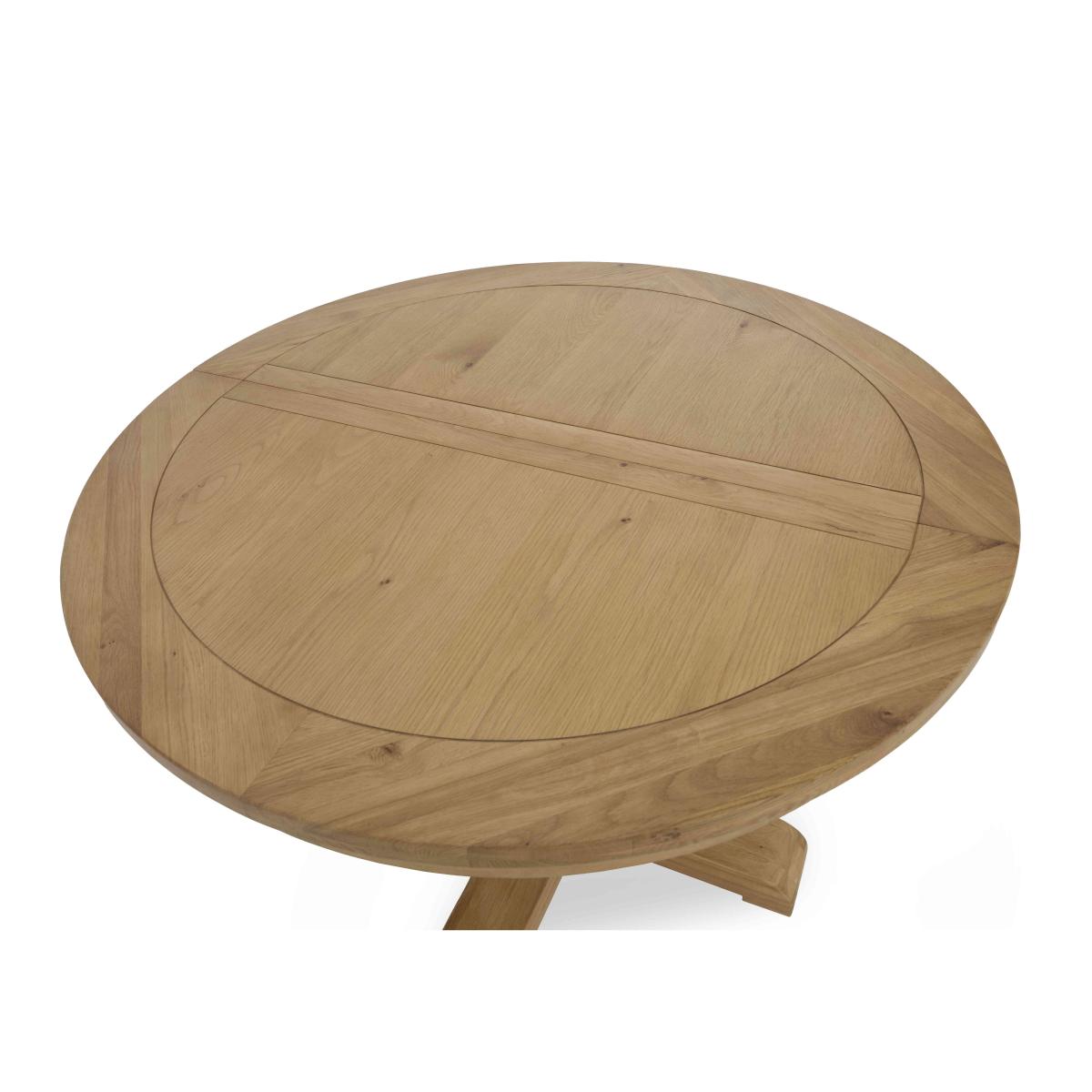 Augusta Round Extending Dining Table and 4 Wooden Ladderback Chairs – image 6