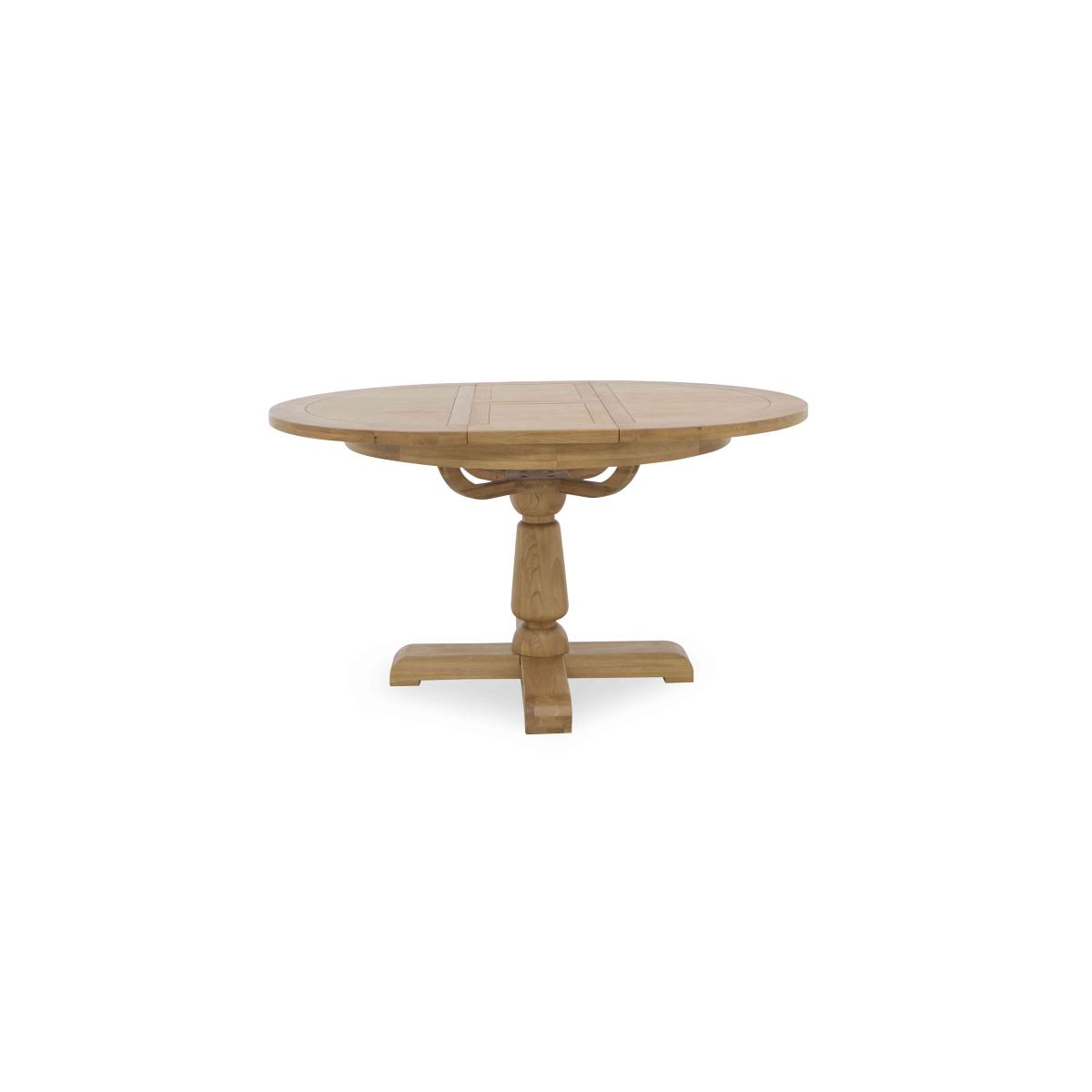 Augusta Round Extending Dining Table and 4 Wooden Ladderback Chairs – image 9