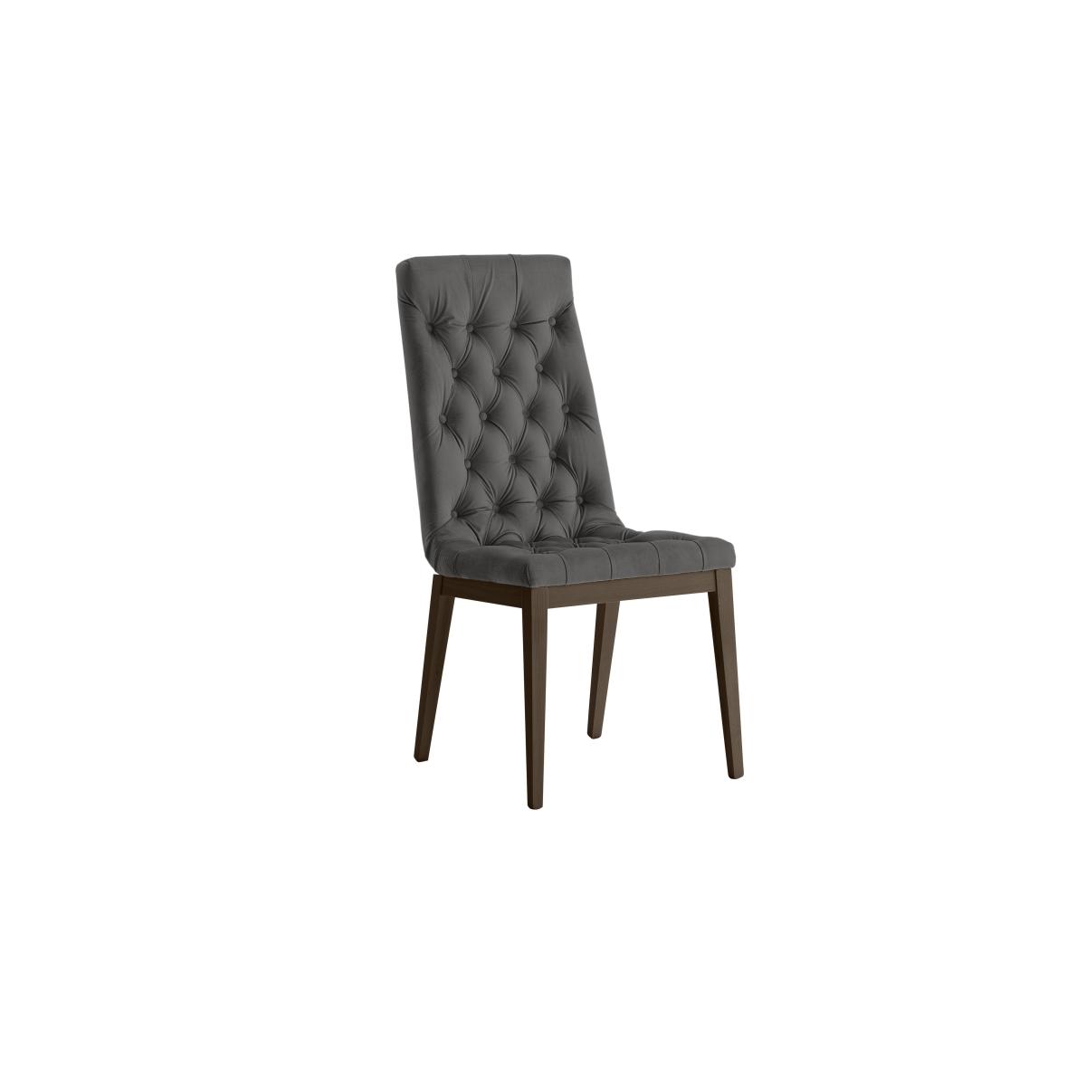 Palazzo 200cm Extending Dining Table in Dark Walnut with 4 Capitonne Buttoned Dining Chairs – image 3
