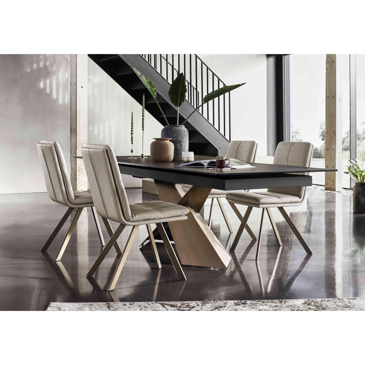 Veyron Extending Dining Table with 4 Chairs - Grey – image 2