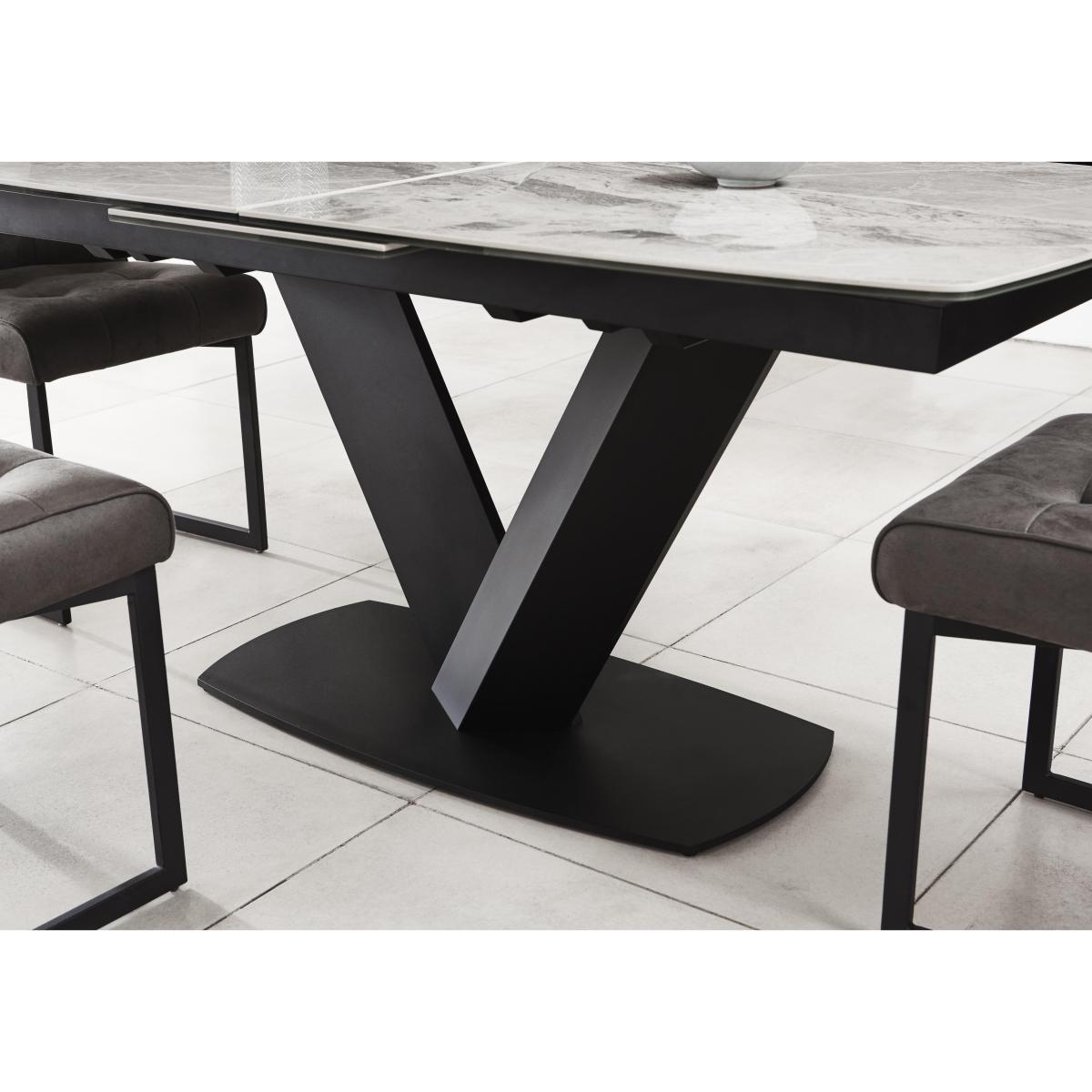 Merlin Extending Dining Table and 6 Chairs - Grey – image 5