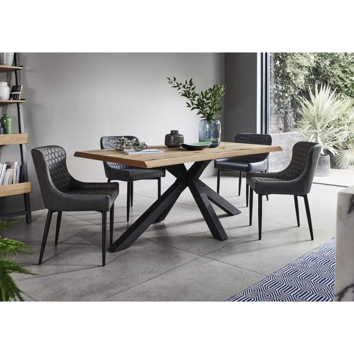 Osaka Dining Table and 4 Chairs - Grey – image 2