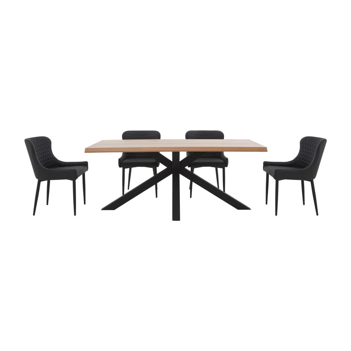 Osaka Dining Table and 4 Chairs - Grey – image 1