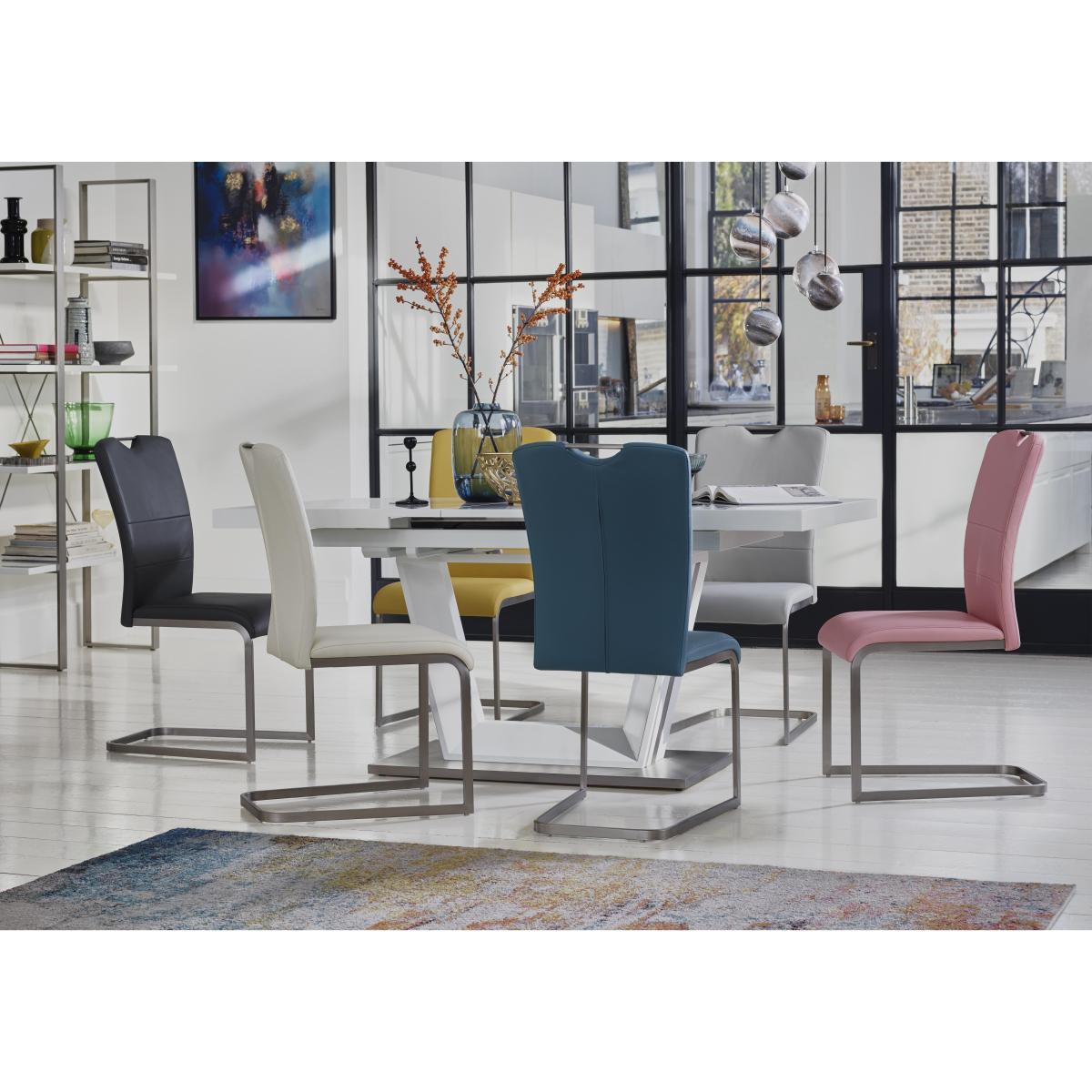 Bianco Large Extending Dining Table and 6 Chairs Dining Set – image 2