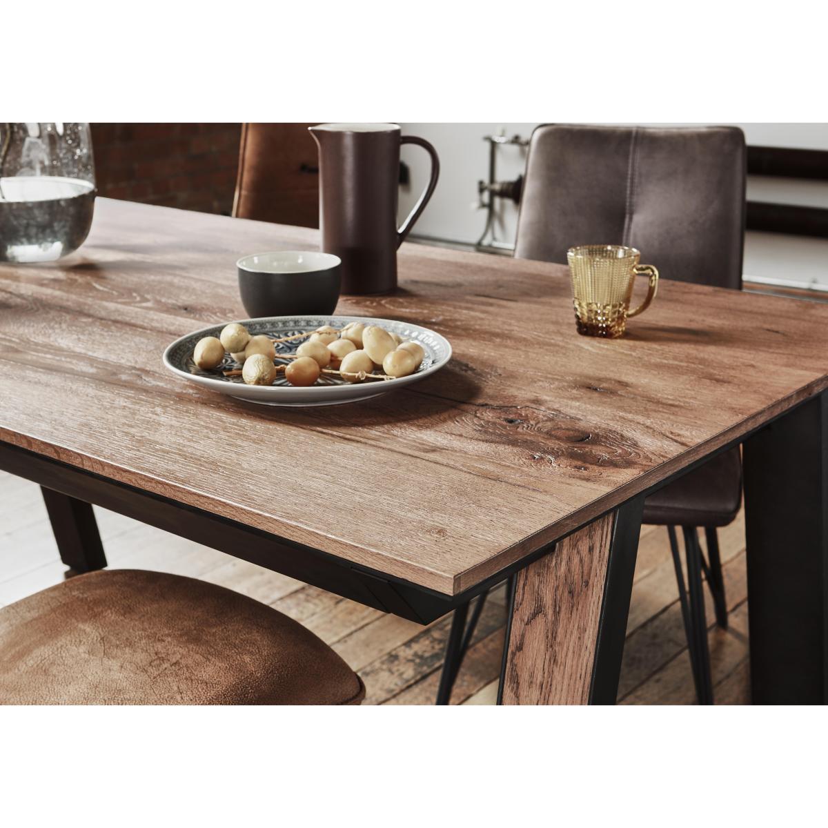 Habufa - Austin Extending Dining Table and 6 Chairs - 280-cm - Brown – image 3