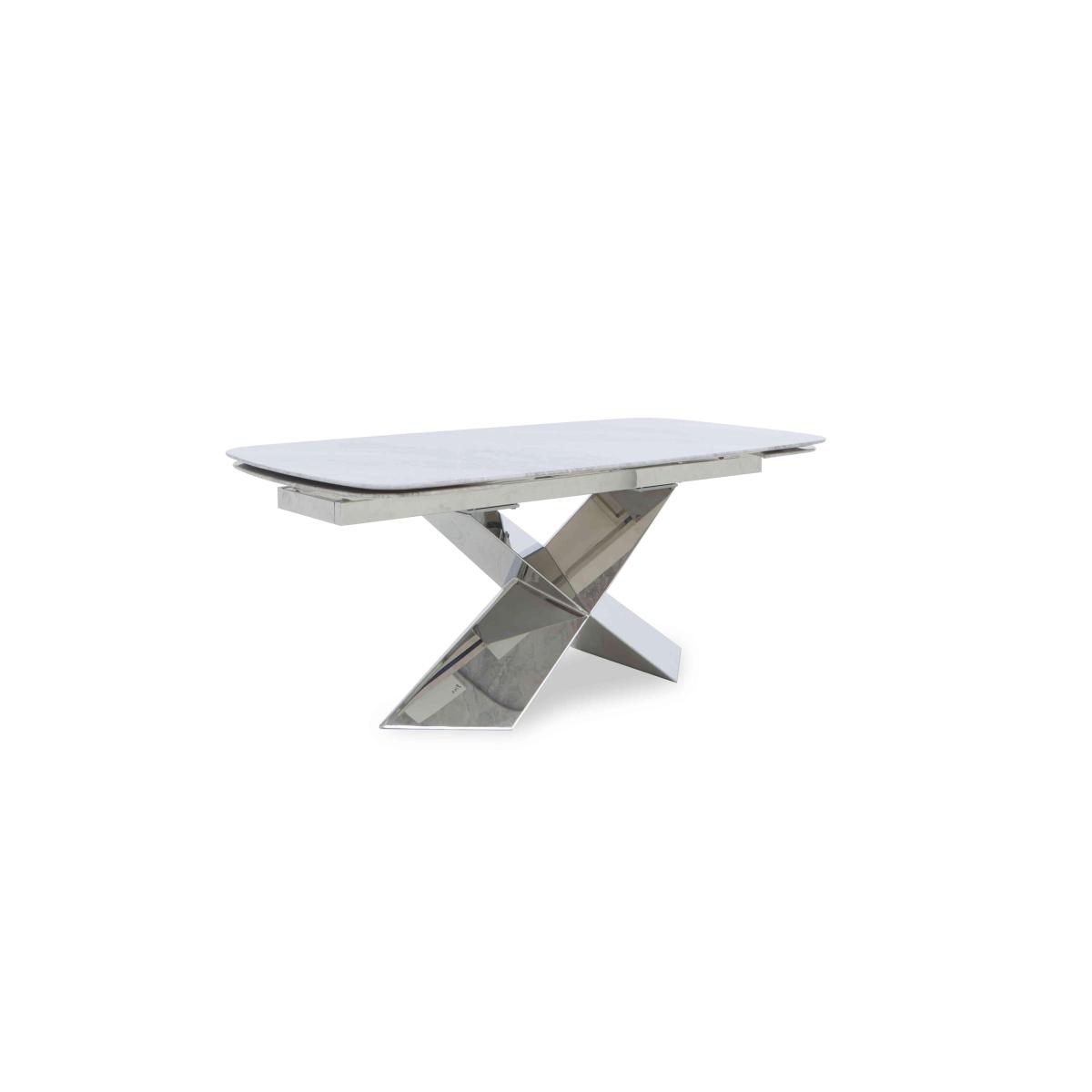 Gabana Extending Dining Table with 6 Velvet Chairs - 210-cm - Charcoal – image 9