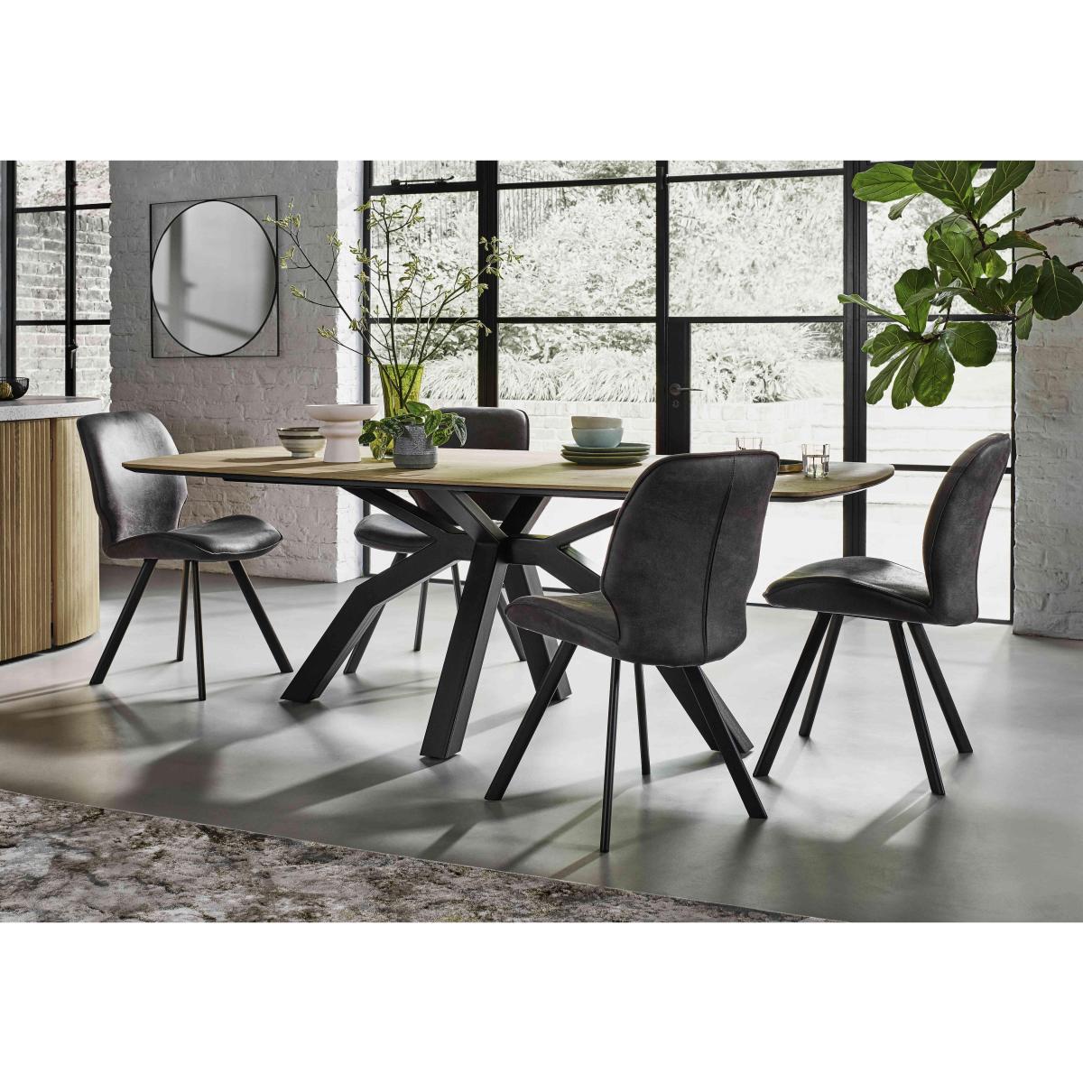 Habufa - Montreal Dining Table with Spider Legs and 4 Semmi Chairs - Kiezel – image 2