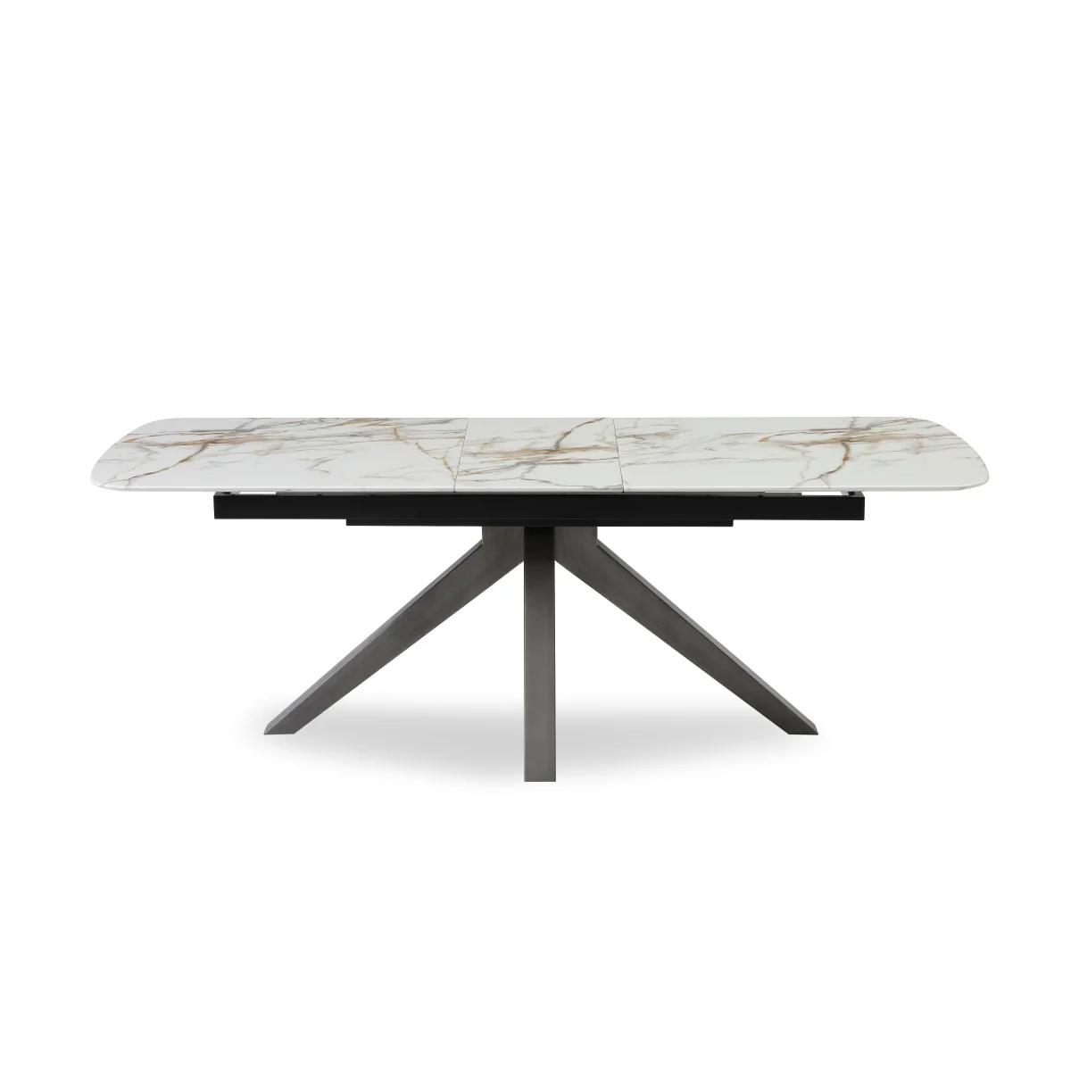 Imperium Pop Up Extending Dining Table and 4 Fabric Swivel Chairs - 140-cm – image 6