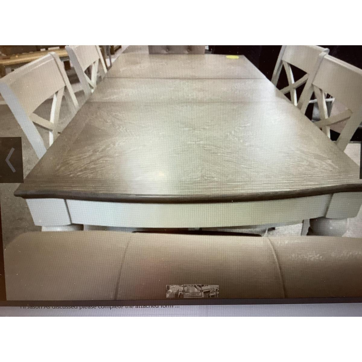 ANNECY 140 DINING TABLE & 6 X BACK CHAIRS. Boxed as new – image 2