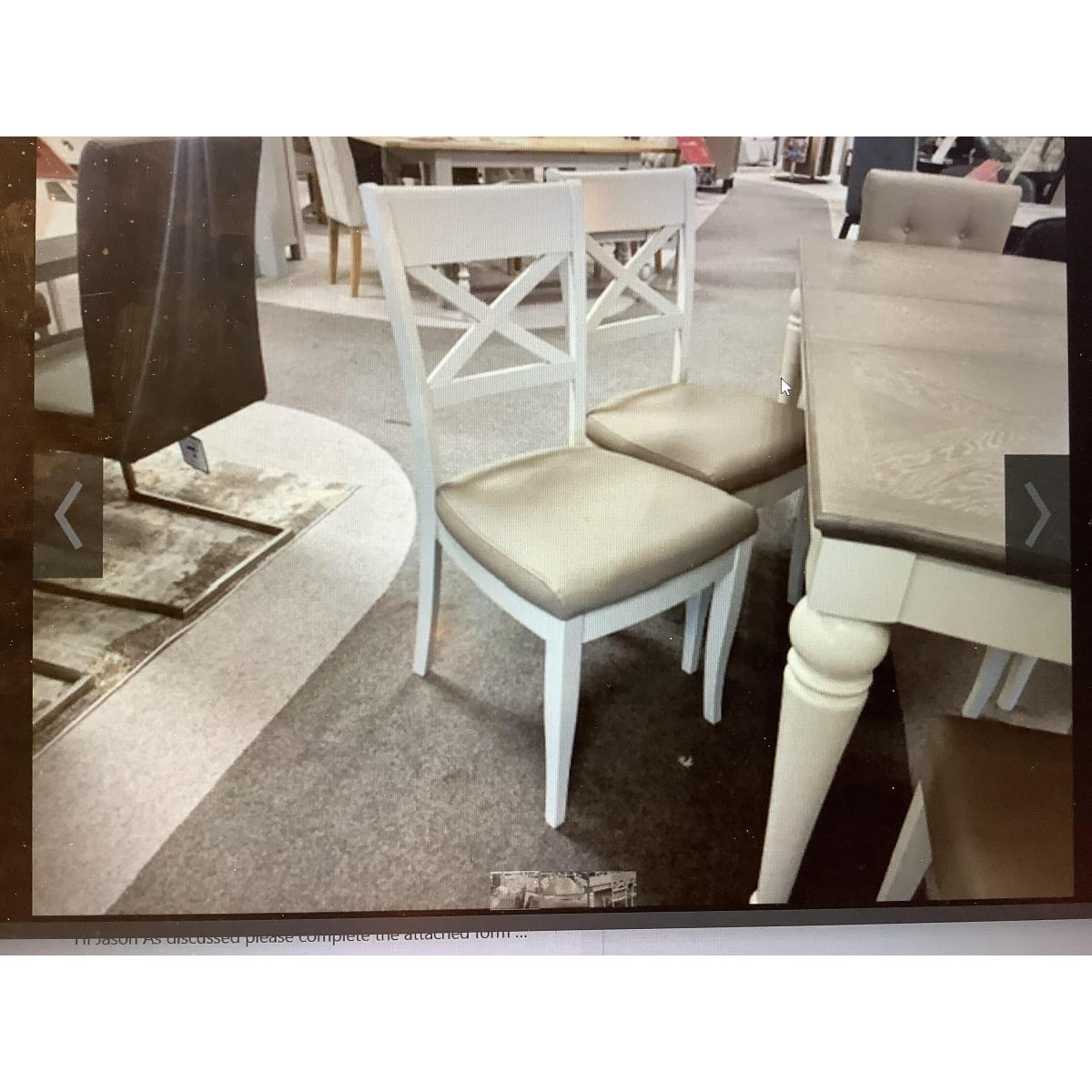 ANNECY 140 DINING TABLE & 6 X BACK CHAIRS. Boxed as new – image 3