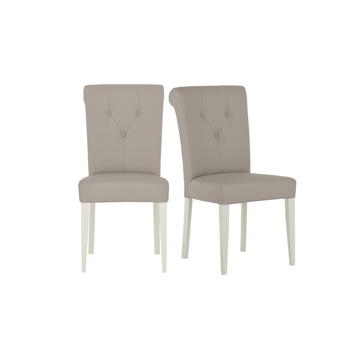 Furnitureland - Annecy Extending Dining Table and 6 Faux Leather Upholstered Roll Back Dining Chairs – image 6