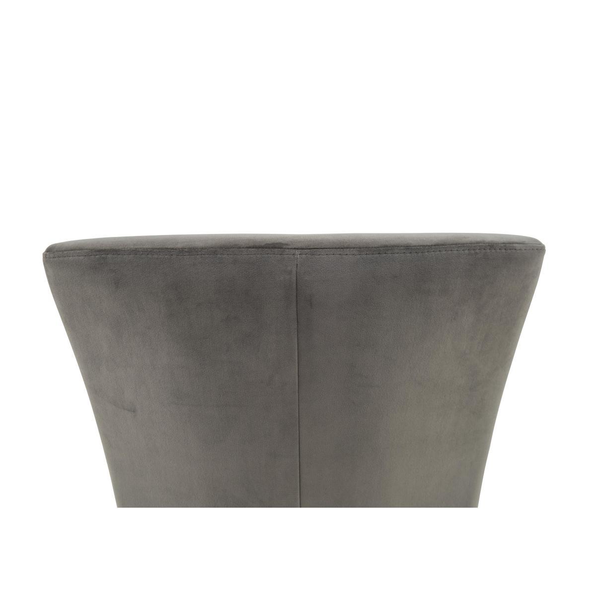 Globe Table and 4 Velvet Chairs Set - Grey – image 5