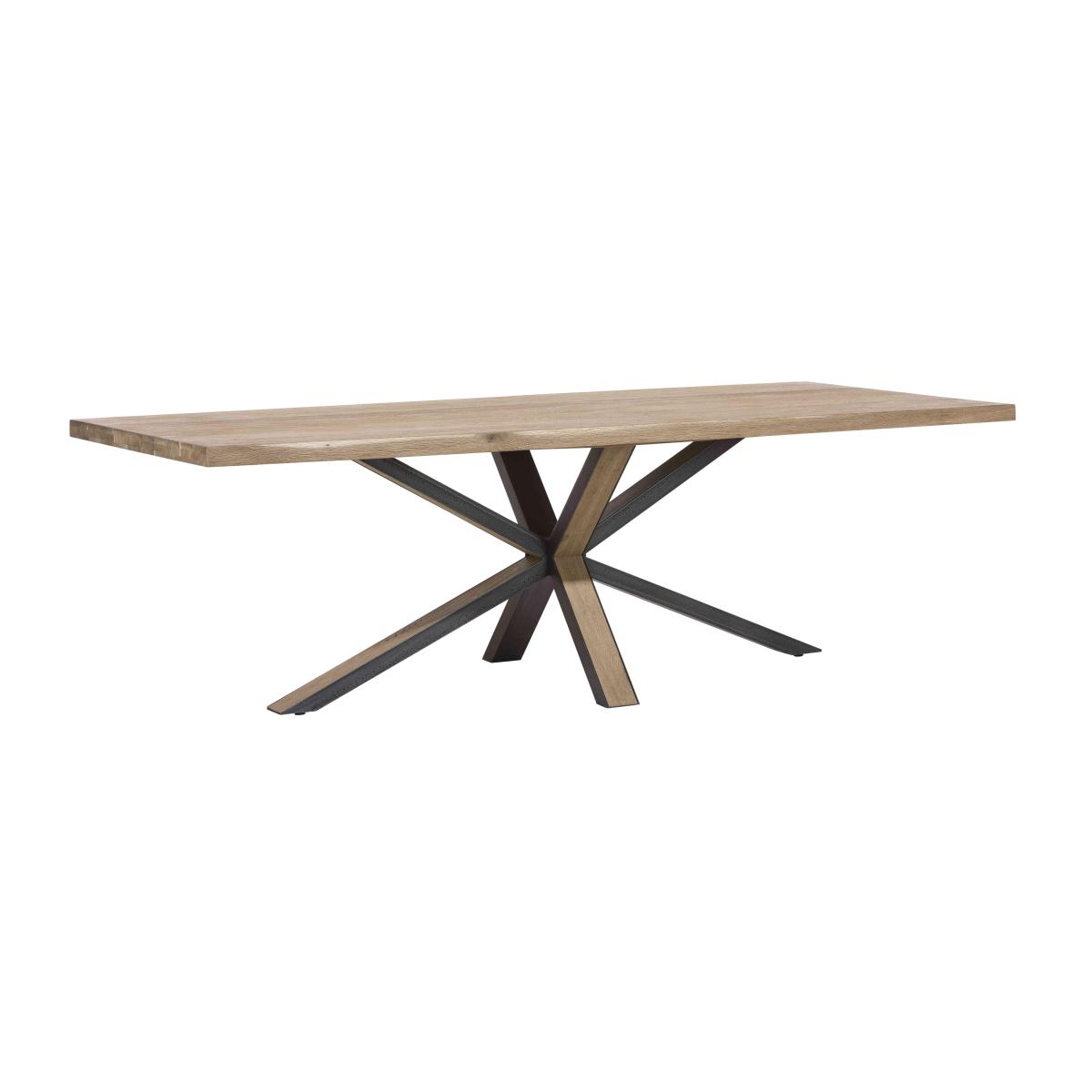 Habufa - Detroit Starburst Leg Dining Table and 4 Baltimore Chairs Set - 230-cm - Cognac – image 4