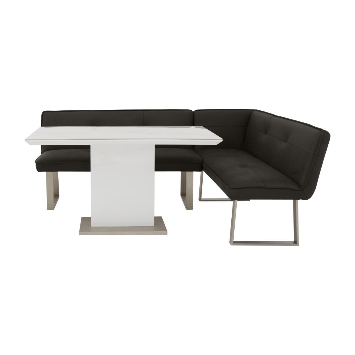 Central Park Dining Table and Right Hand Facing Corner Bench - Grey – image 1