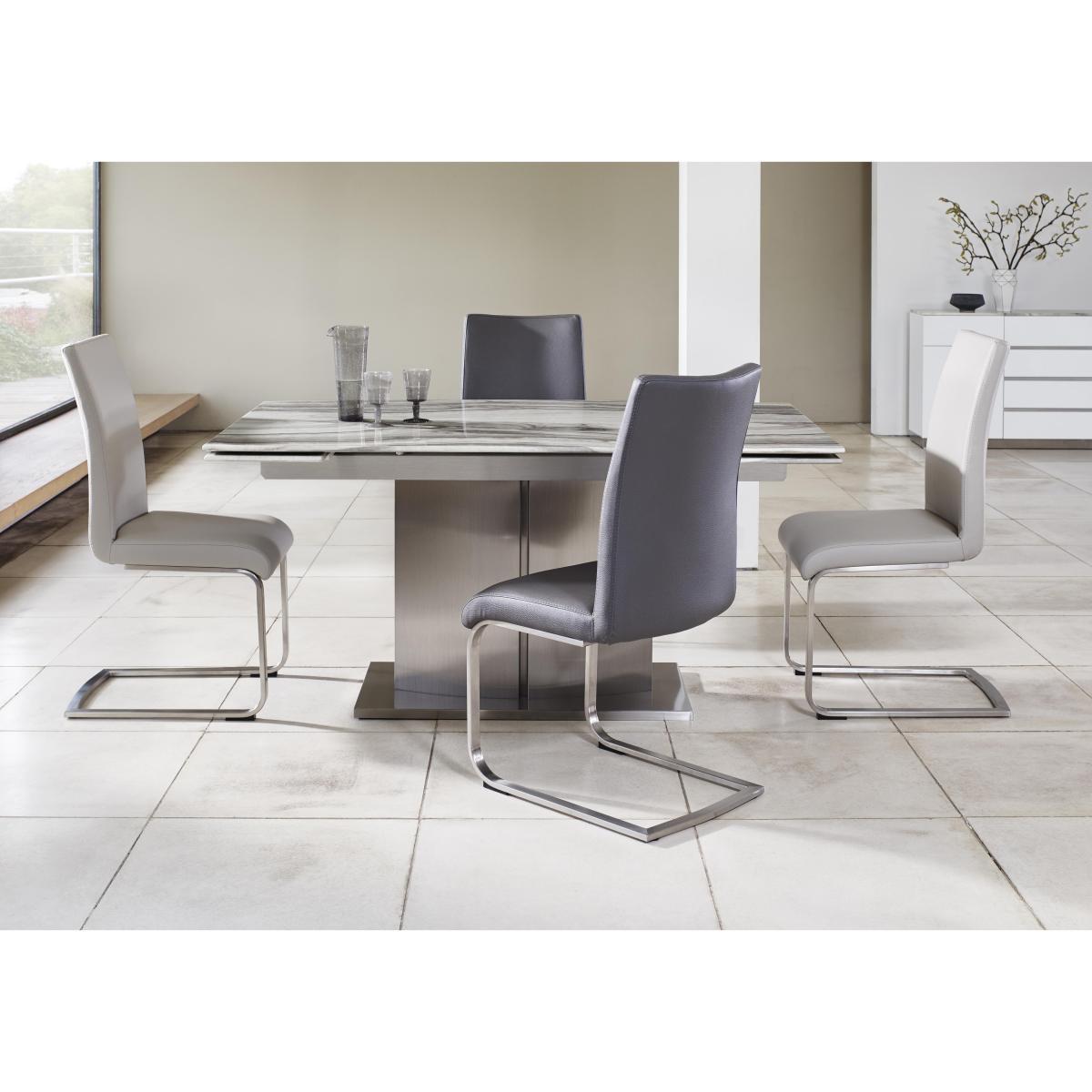 Arabella Extending Dining Table and 4 Dining Chairs - Silver – image 2