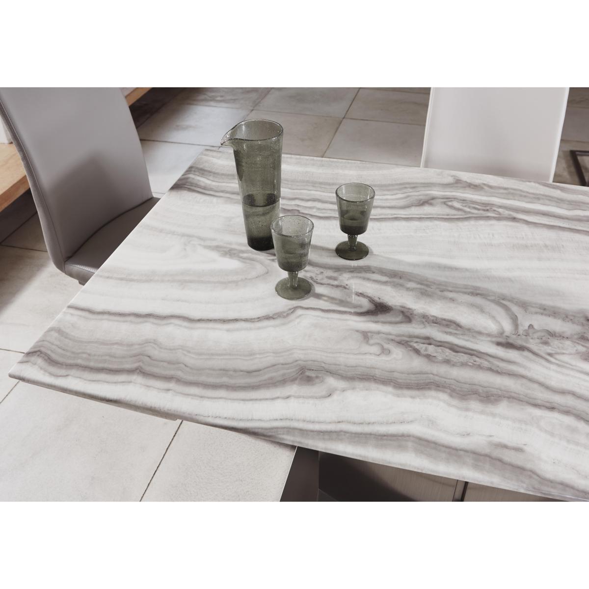 Arabella Extending Dining Table and 4 Dining Chairs - Silver – image 6
