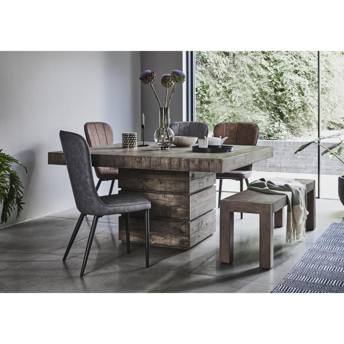 Folsom Square Dining Table and 8 Chairs Dining Set - Grey – image 2