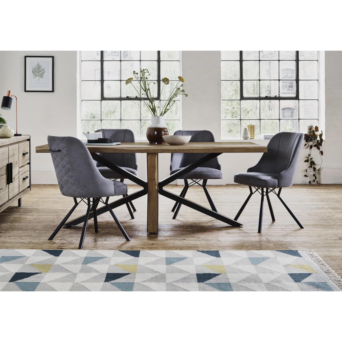 Habufa - Detroit Starburst Leg Dining Table with 4 Detroit Dining Chairs – image 2