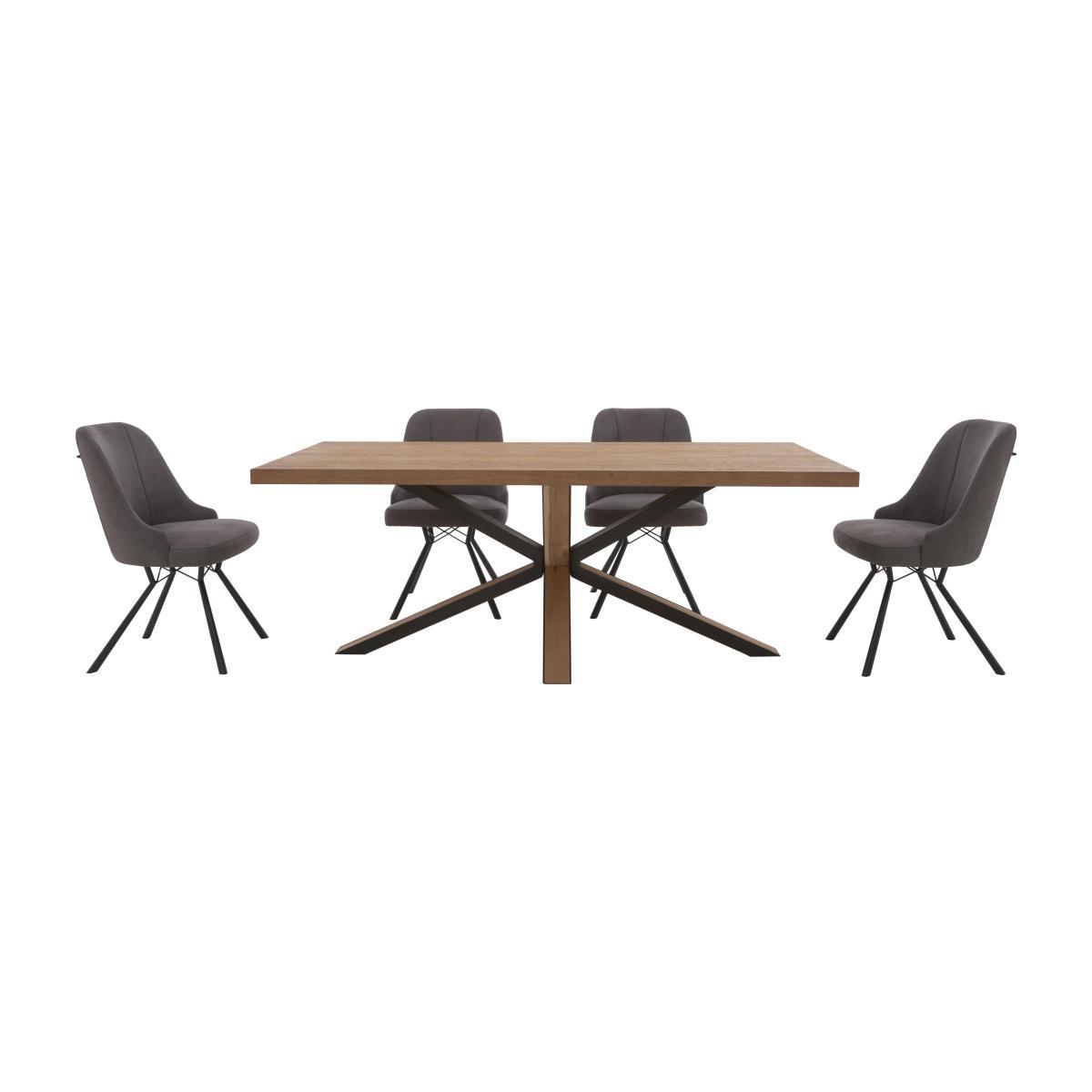 Habufa - Detroit Starburst Leg Dining Table with 4 Detroit Dining Chairs – image 1