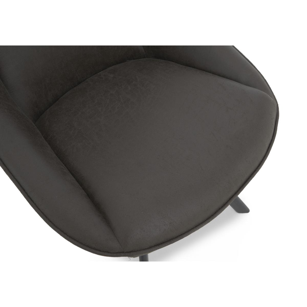 Lucio 170cm Dining Table with 150cm Bench and 2 Faux Leather Swivel Chairs - Brown – image 7