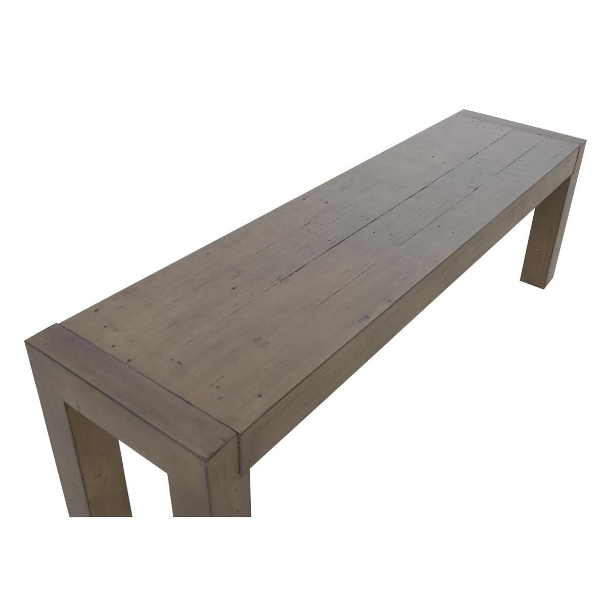 Folsom Rectangular Table and 2 Dining Benches Set - Brown – image 3