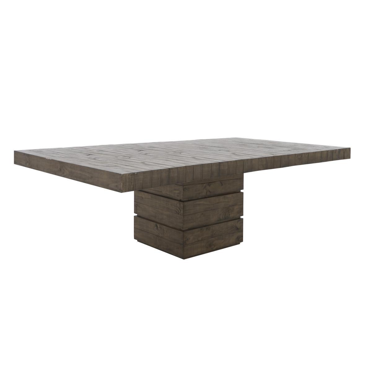 Folsom Rectangular Table and 2 Dining Benches Set - Brown – image 4