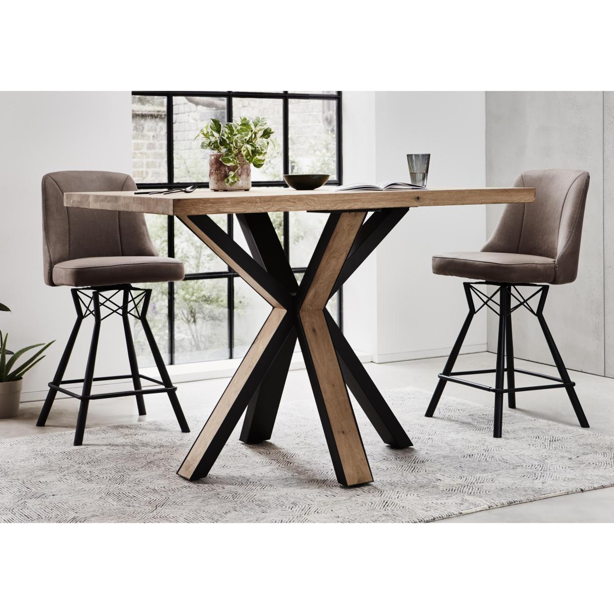 Habufa - Detroit Bar Table and 6 Bar Stools Set - Grey – image 4