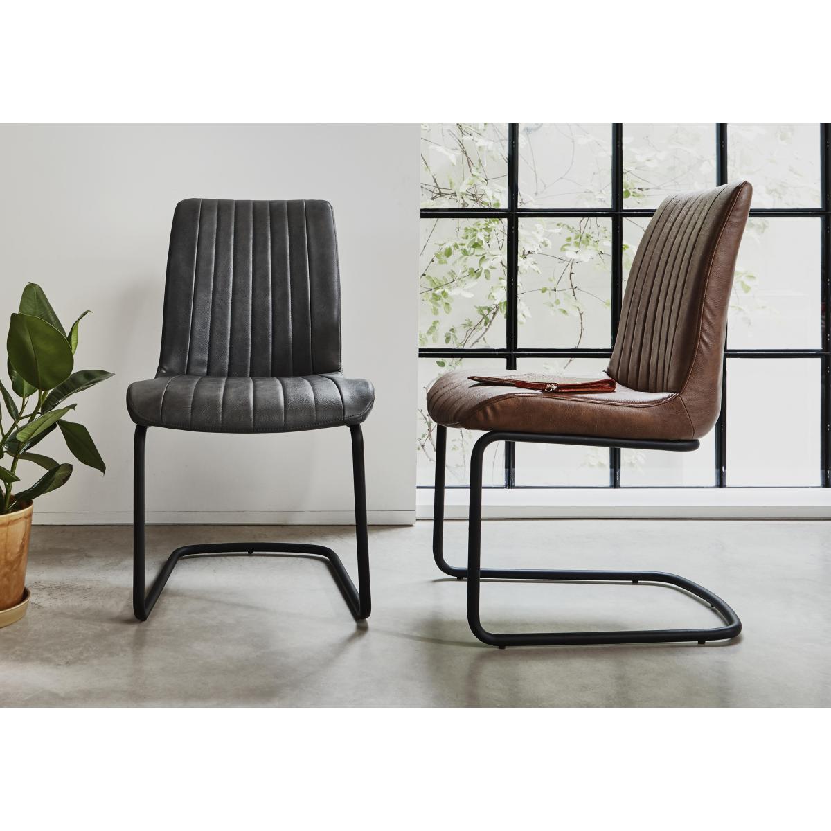 Terra Dining Table and 6 Grey Chairs - Brown – image 3