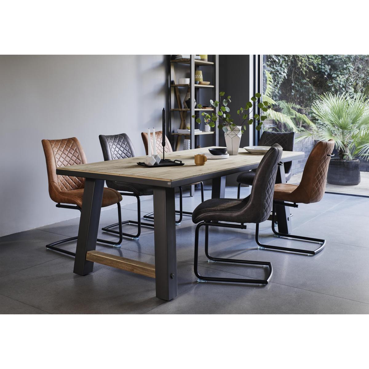 Baltimore Dining Table and 6 Dining Chairs Set - 210-cm – image 2