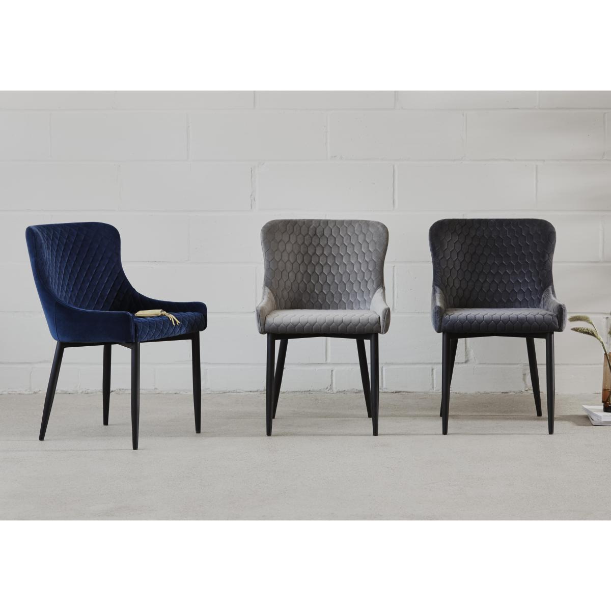 Sapporo Table and 6 Fabric Chairs Dining Set - Grey – image 5