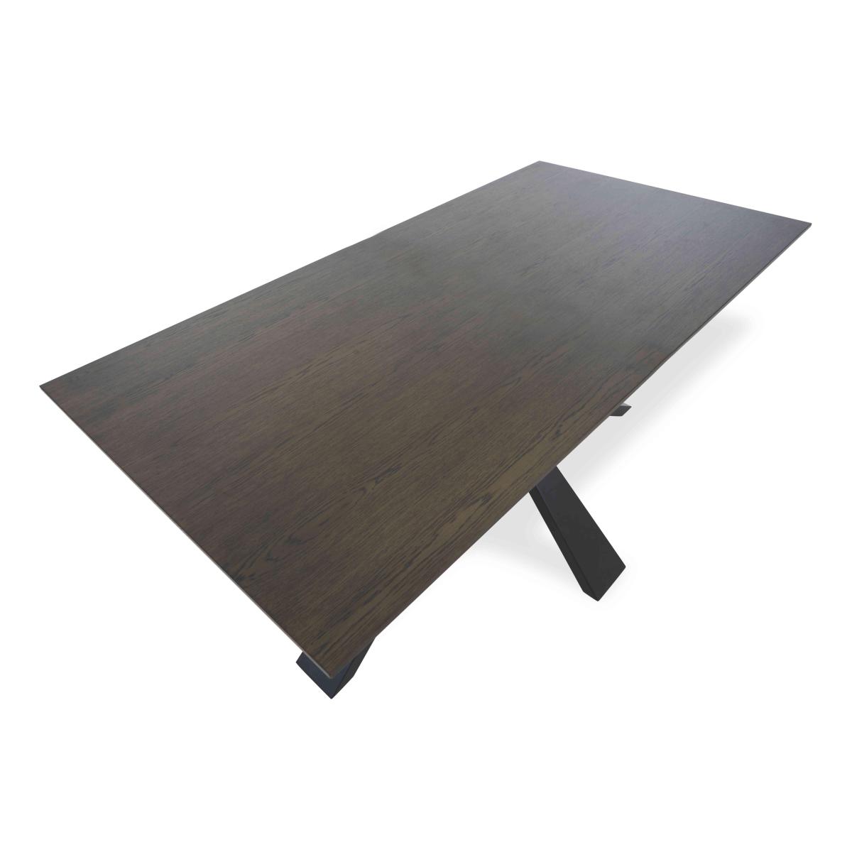 Saigon Fixed Dining Table with Metal Base and 6 Green Velvet Chairs - Forest – image 2